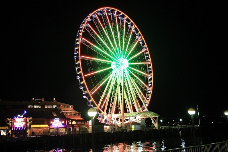 The Seattle Great Wheel - at Pier 57 on Elliott Bay, Seattle, Washington. I kept coming here again and again. Tourism in the US is fascinating and I absolutely had a safe travel in USA.