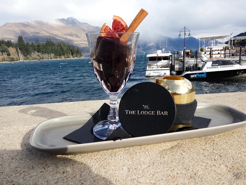 The Lodge Bar at Lake Wakatipu, Queenstown, New Zealand.