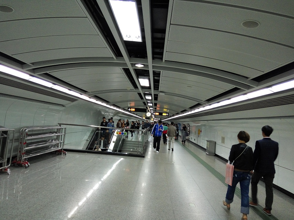 The tunnel passage inside Guangzhou East Railway Metro Station- The infrastructure in China is just mind-blowing. China is not emerging, China has already emerged.