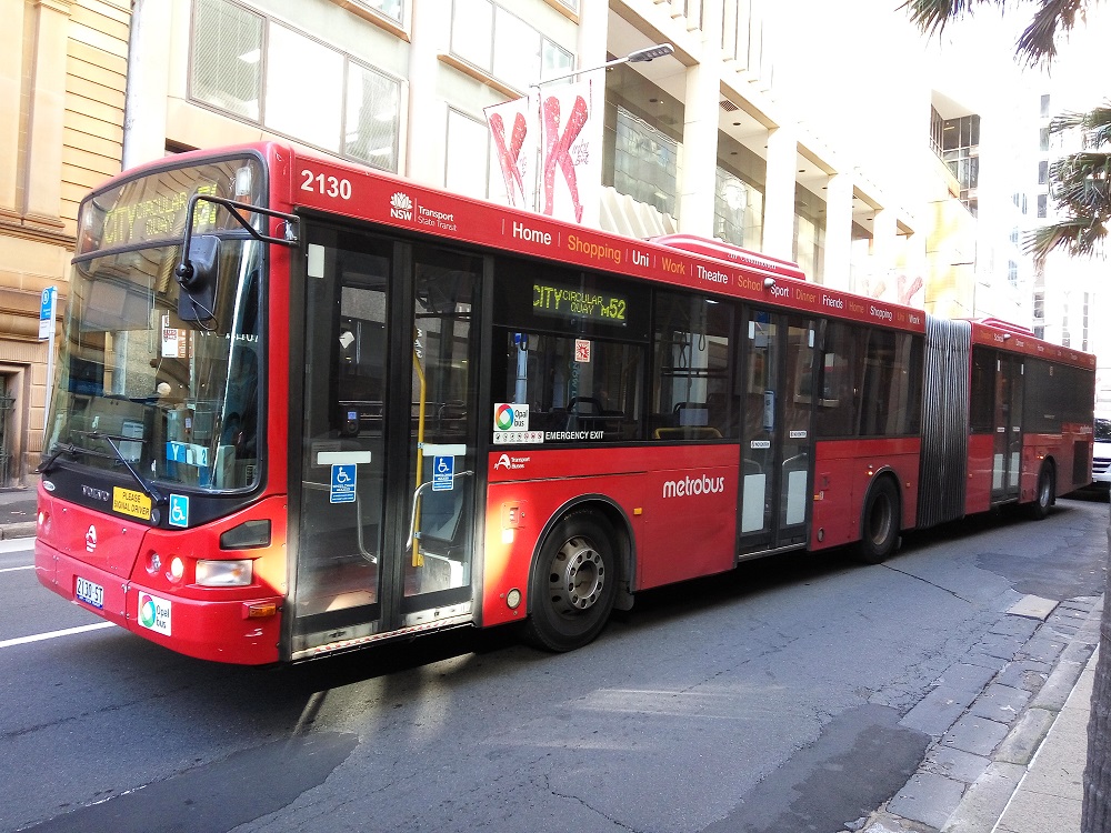 The Sydney Bus – you can use an Opal Card to ride a city bus.