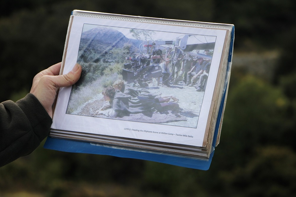 Shooting of the LOTR -Oliphant (ginormous elephant-like animals) scene at Ithilien camp – Twelve Mile Delta.