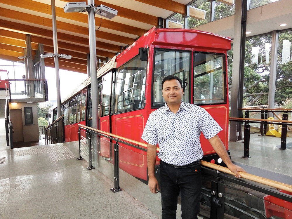 Wellington Cable Car at Kelburn terminal station.