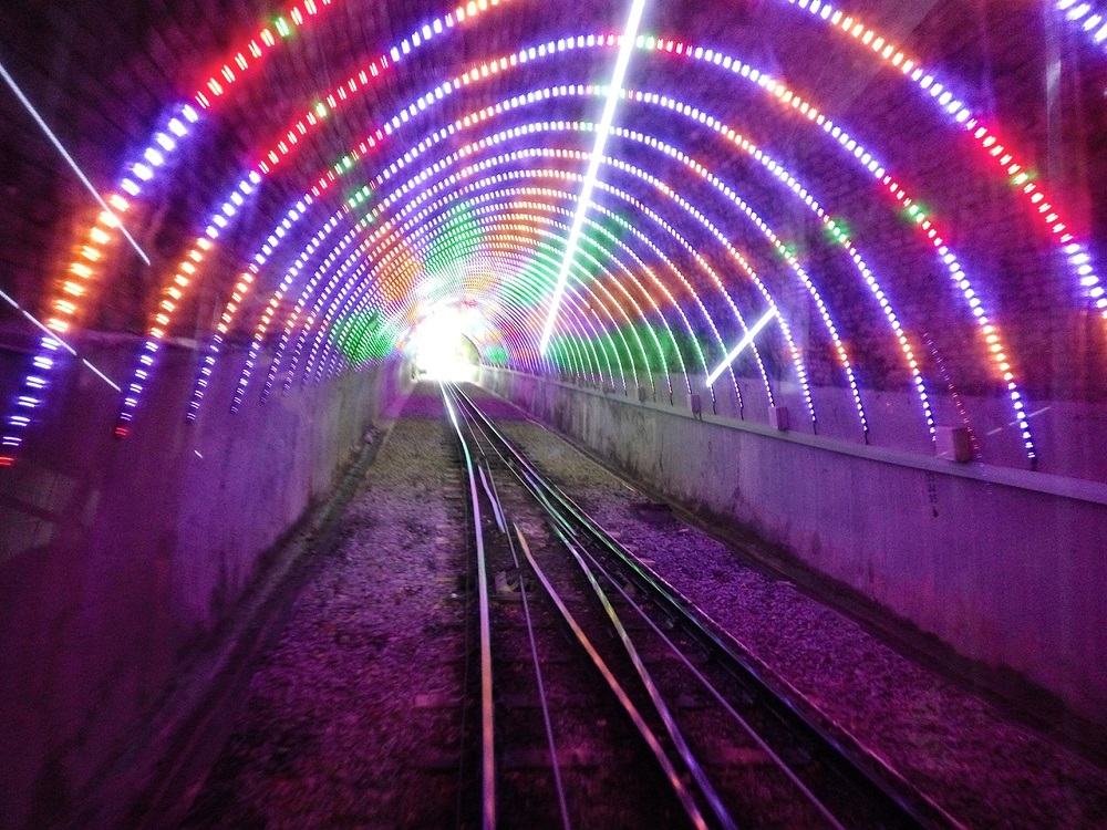 Wellington Cable Car tunnel passage. 