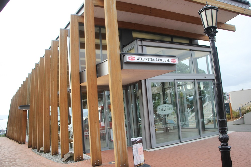 Kelburn terminal station as seen from outside. 