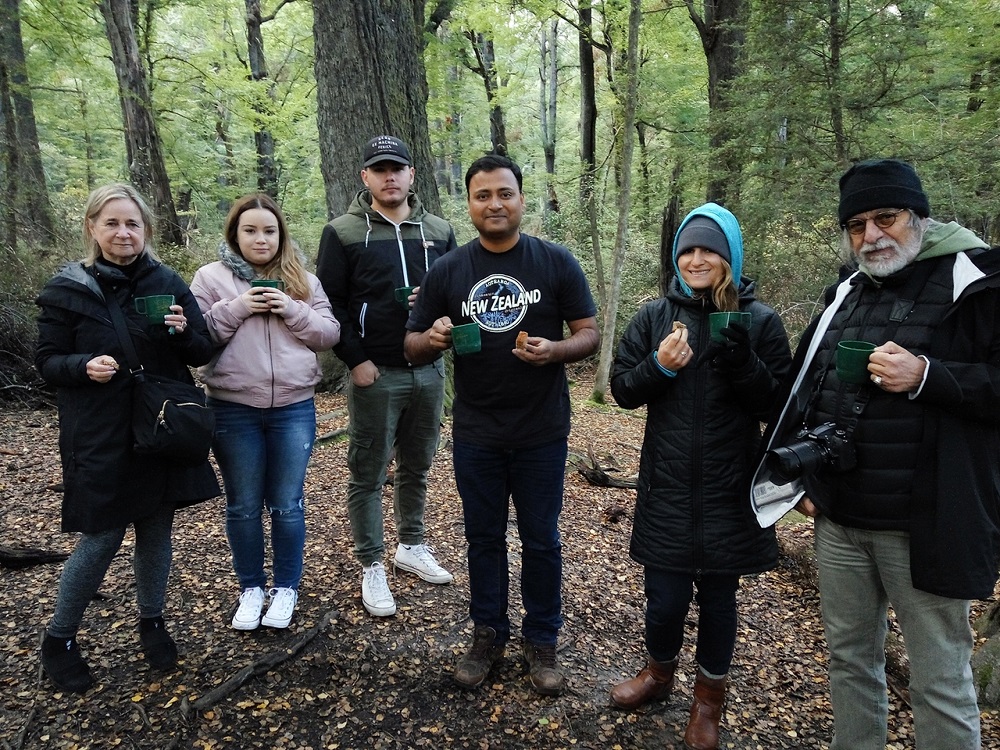 My Glenorchy drive gang having snacks at LOTR site. LOTR 1 –Lothlórien: Amon Hen- paradise Glenorchy Lord of the Rings.