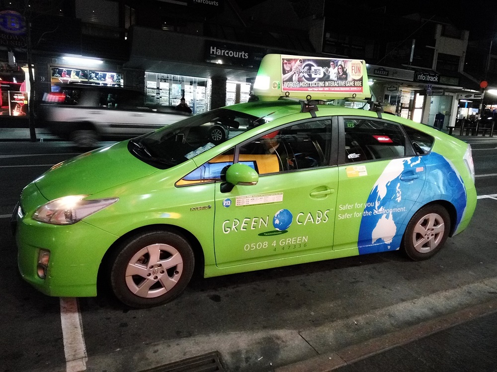 Green Cabs Queenstown New Zealand.