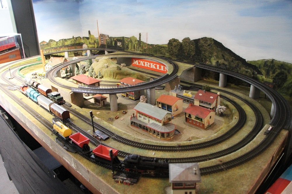 A model railway layout in the Wellington Cable Car Museum.