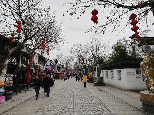 A scenic street in Wuxi - I was on my way to China’s Qingming Bridge.