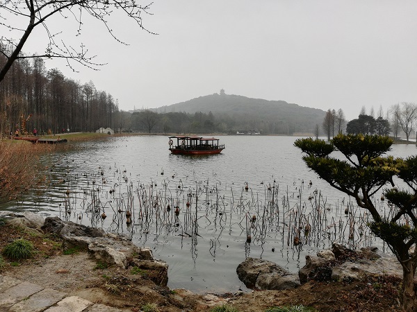 Lake Tai as seen from the Yuantouzhu peninsula.