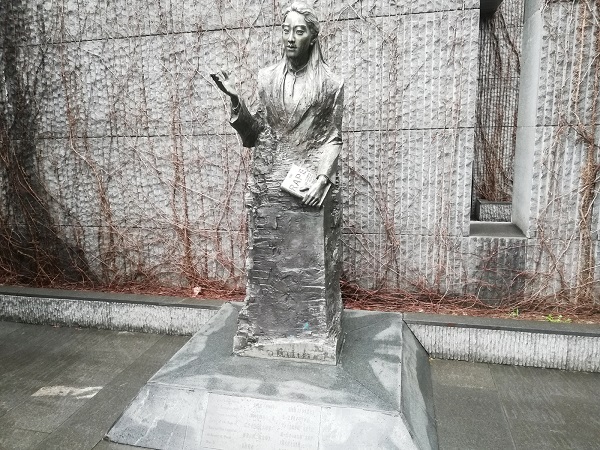 Statue of Iris Chang (1968 – 2004) at museum – she wrote the book “The Rape of Nanking: The Forgotten Holocaust of World War II”.