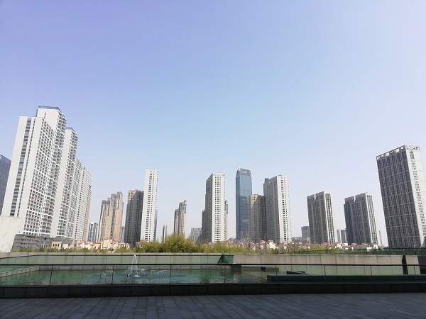 Hefei City, Anhui, China skyline.