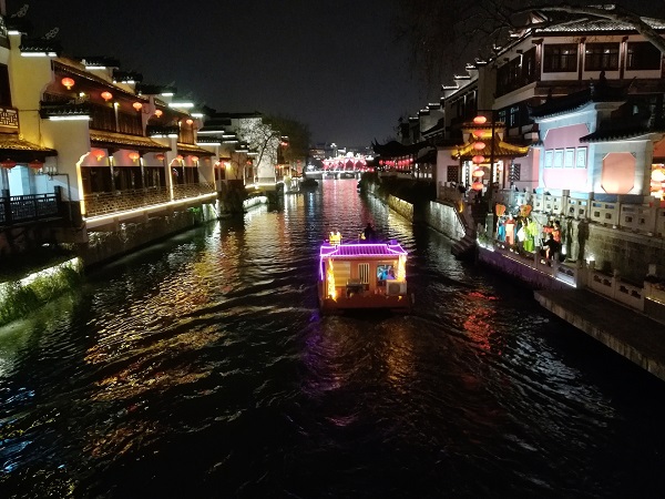 Qin Huai River cruise, Nanjing City, Jiangsu, China.