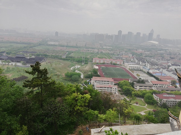 Nantong City view from the Langshan.
