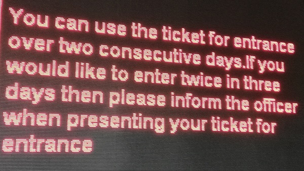 Yellow Mountain entrance ticket validity (maximum 3 days). 
