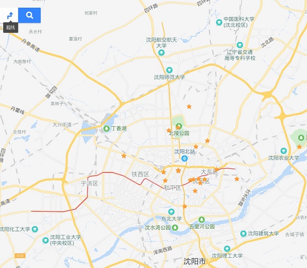 shenyang tourist map