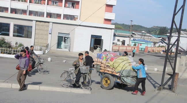 A typical day in North Korea appeared to be rather tough for the locals.