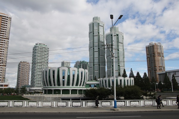 Pyongyang residential buildings. 