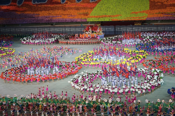The Grand Mass Gymnastics and Artistic Performance Arirang, Pyongyang – displaying the North Korean culture.