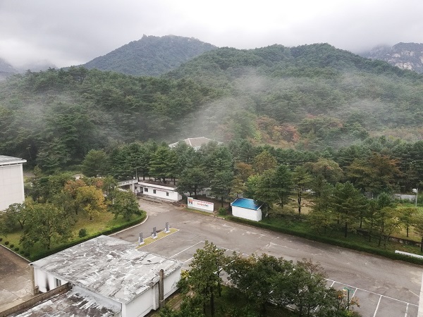 The Kumgang mountains near Wonsan city. 
