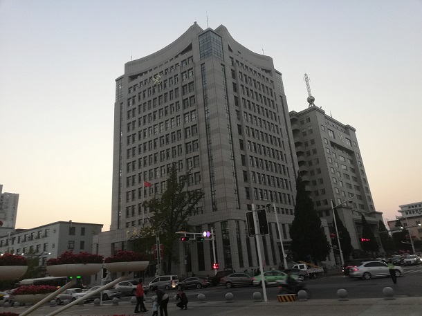 Dandong city buildings. 