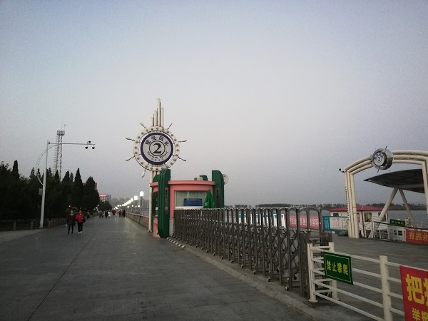 Dandong tourist wharf. 