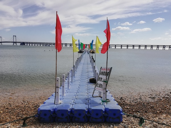 Dalian seaside and beach near Xinghai Park. 