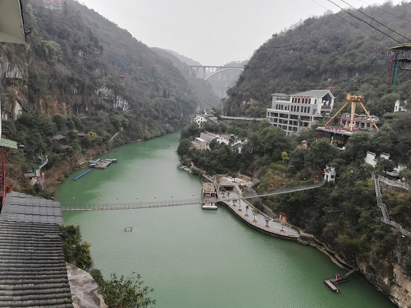 The hanging bridge on Yangtze River.
