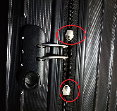 Malfunctioning chain lock in my baggage. 