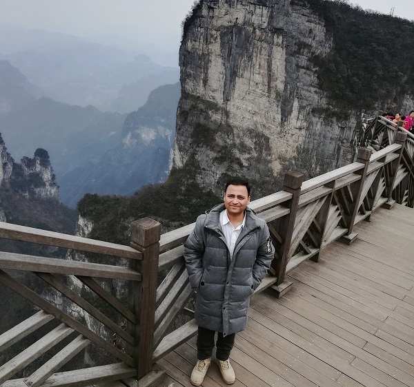 When I visited the Tianmen Mountain in Zhangjiajie. 